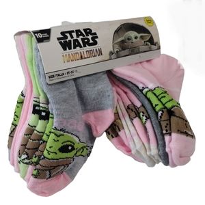 Disney Star Wars The Mandalorian 10 Pair of Toddler socks 2T-3T *NEW*